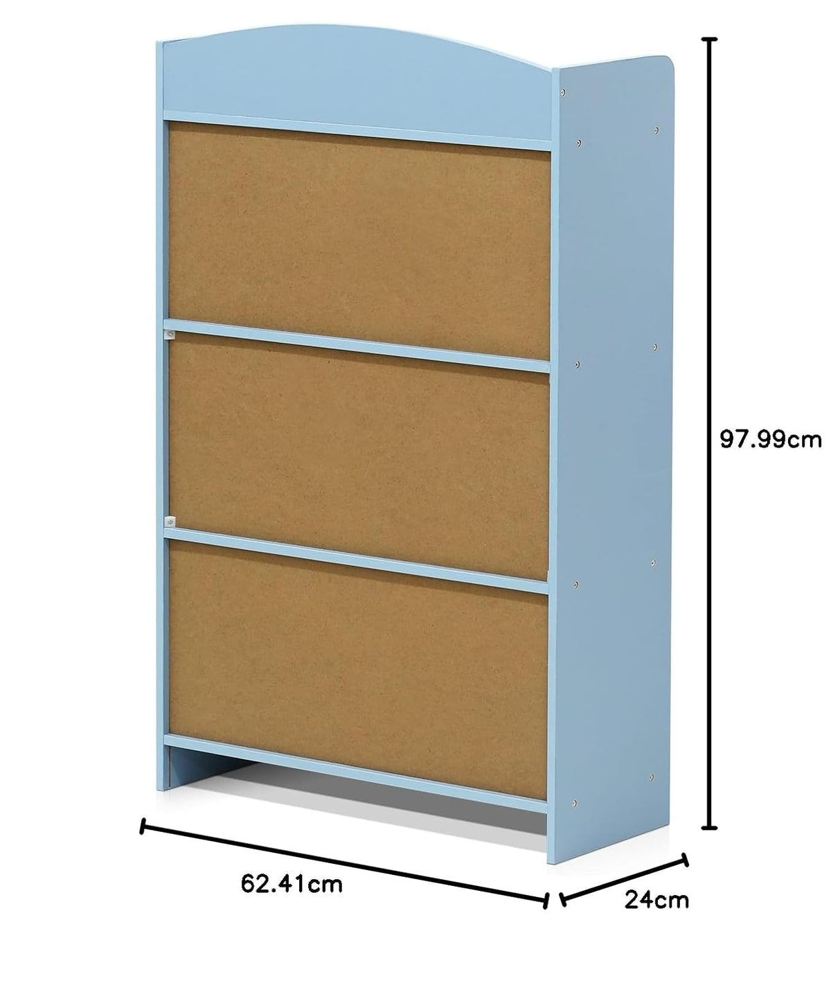 Furinno Lova Estantería con clóset de Almacenamiento, 2 estantes con Puertas, Azul Claro