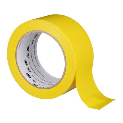 3M Cinta de Vinilo 764 para Marcaje de Piso, Uso Industrial - Amarillo - 2 in x 36 yd