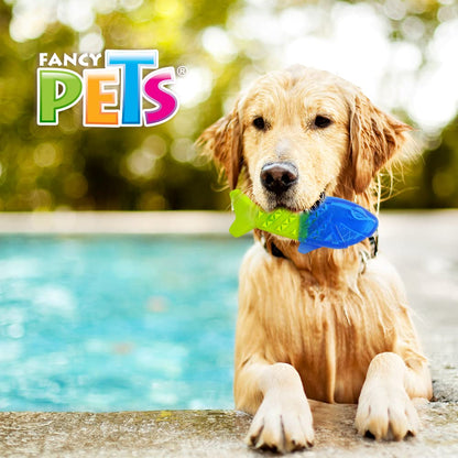 Fancy Pets Juguete Pez Congelable para Perros, Masticable y Refrescante, 1 Pza, Material TPR y Espuma