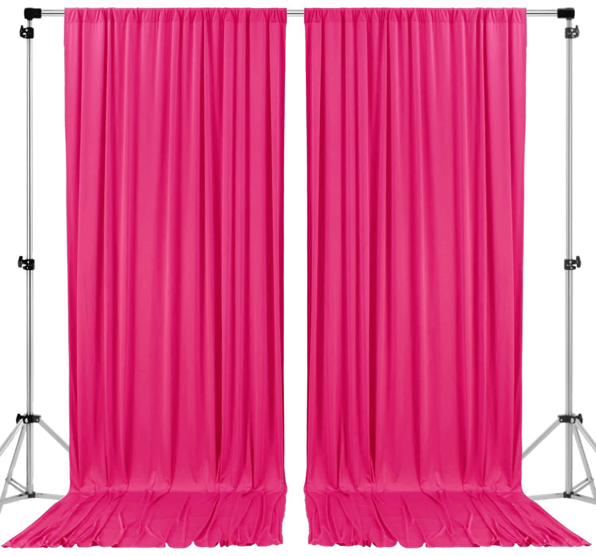 AK Trading Co. Cortinas de Telón de Fondo de Poliéster para Fiestas y Bodas - Fucsia - 60"W x 120"L (Pack of 2)