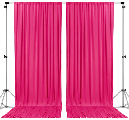 AK Trading Co. Cortinas de Telón de Fondo de Poliéster para Fiestas y Bodas - Fucsia - 60"W x 120"L (Pack of 2)