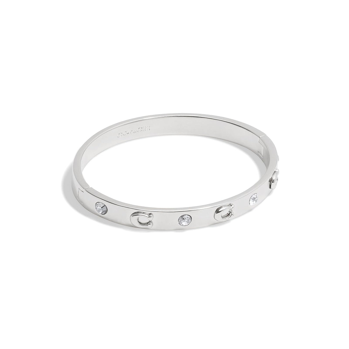 COACH Signature C - pulsera con bisagras para mujer - Una talla - Rodio