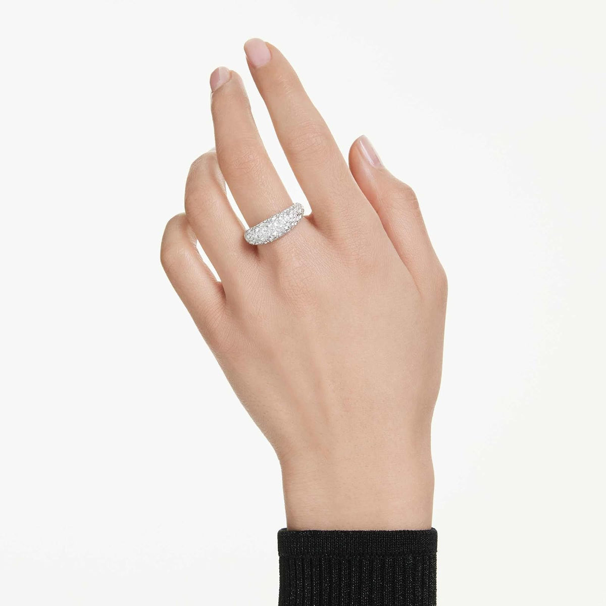Swarovski Anillo Sublima, Blanco, Baño de rodio