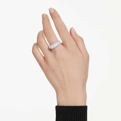 Swarovski Anillo Sublima, Blanco, Baño de rodio