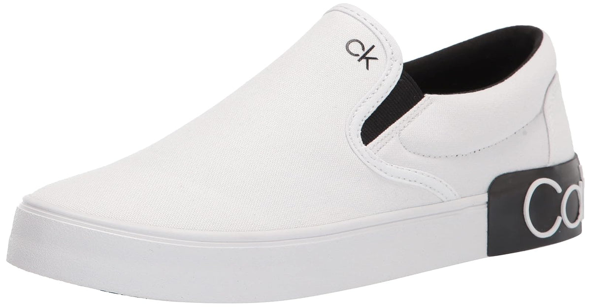 Calvin Klein Ryor Tenis sin Cordones para Hombre - 27.0 cm - White Canvas 115