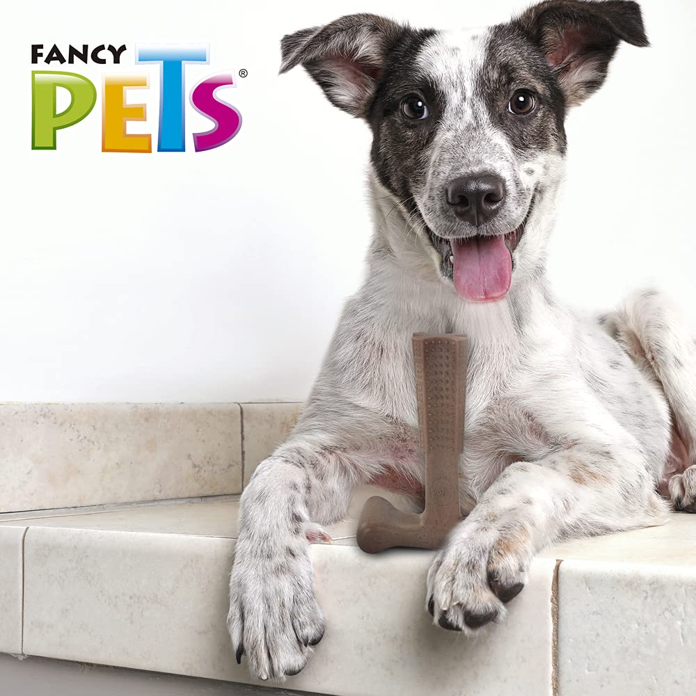 Fancy Pets Hueso Bambú Plus Juguete para Morder Sabor Carne para Perro Tamaño Mediano Color Café