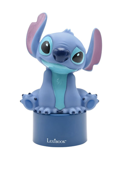 Lexibook Luz Nocturna con Altavoz para Niños, Diseños Disney, a Pilas - Disney Stitch
