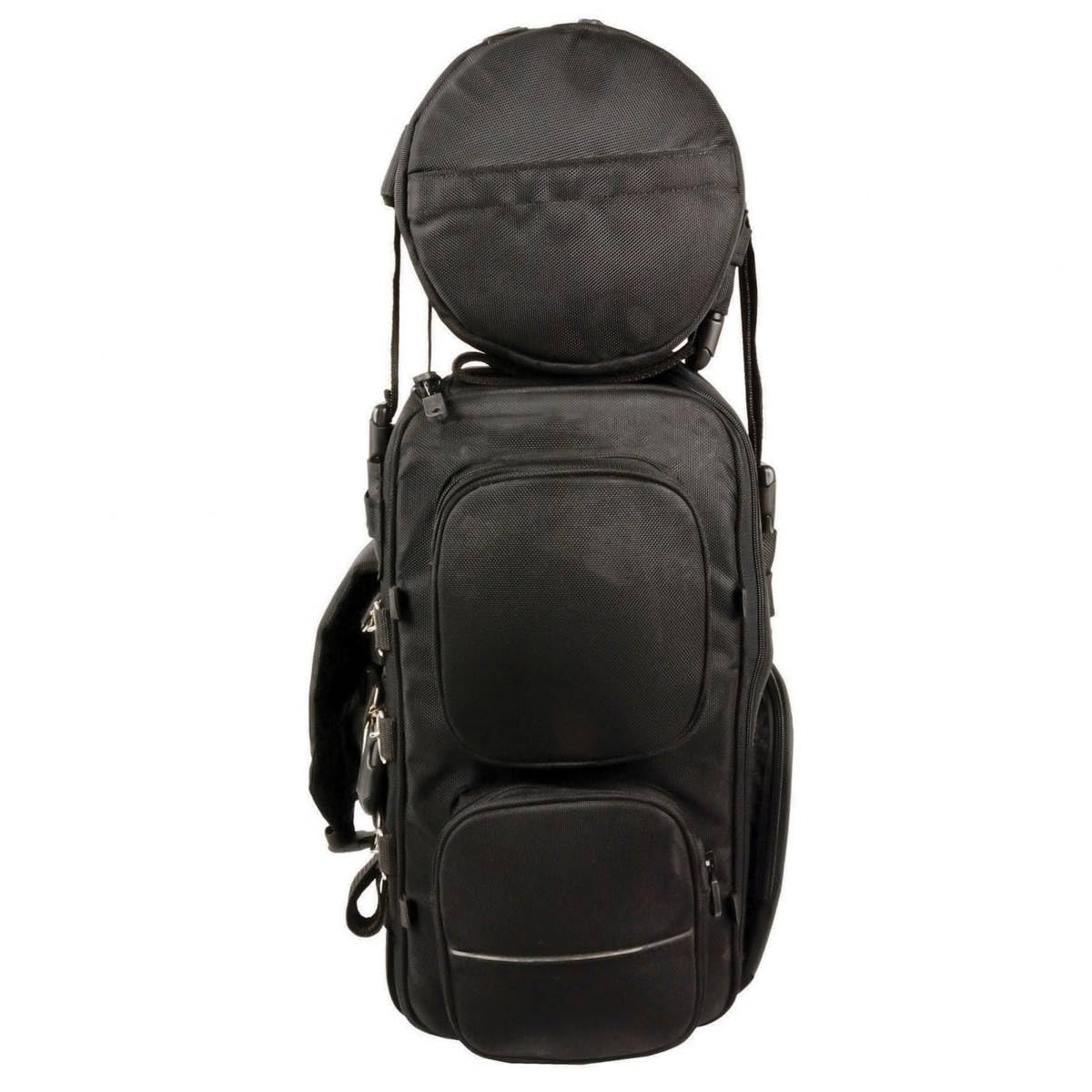 Milwaukee Leather SH680 - Bolsa de Viaje Grande de Tela Negra para Motocicleta, Talla única