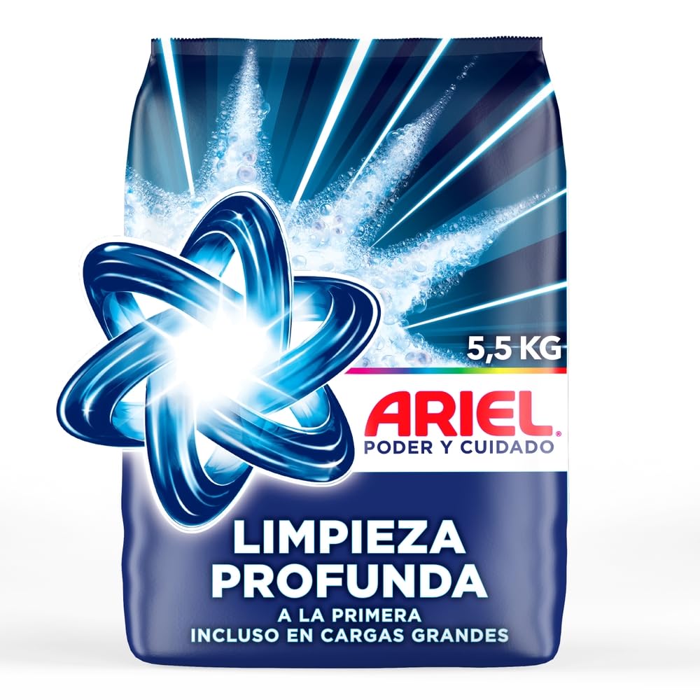 Ariel Limpieza Profunda Detergente en Polvo, Jabón en Polvo para Ropa 5.5kg