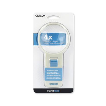 Carson Lupa asférica iluminada con LED, 4 x de mano de 3.0 pulgadas (SV-40)