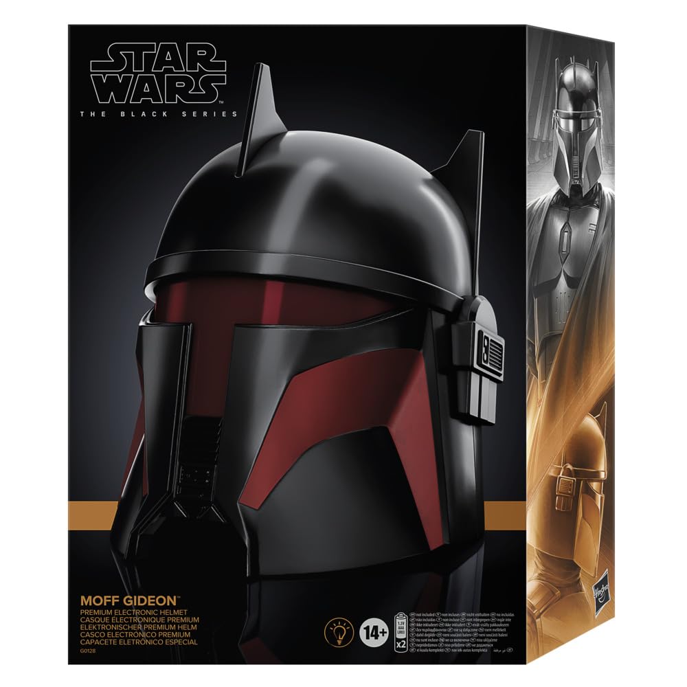 Star Wars The Black Series - Casco electrónico premium de Moff Gideon para juego de rol