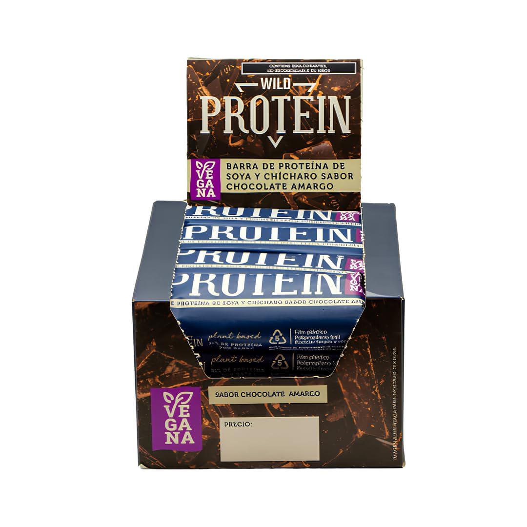 Wild Foods Barras de Proteína, Pack de 16, Varios Sabores - Chocolate - Pack de 16 unidades