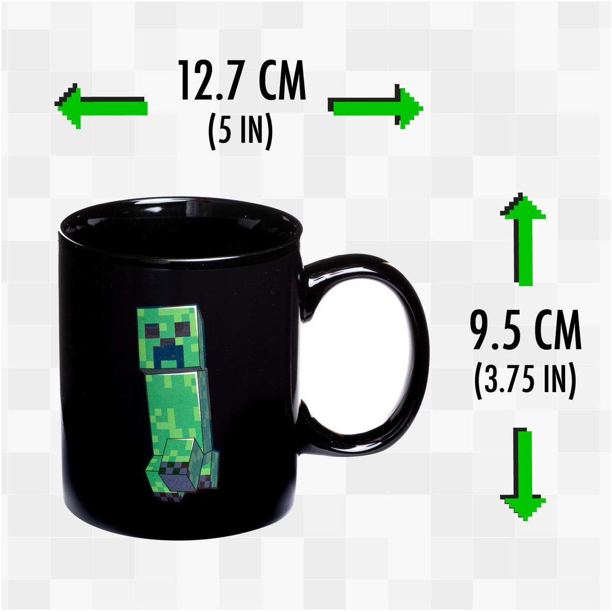 Taza Creeper que Cambia con Calor Minecraft - Taza Oficial que Cambia con Bebidas Calientes, 295 ml