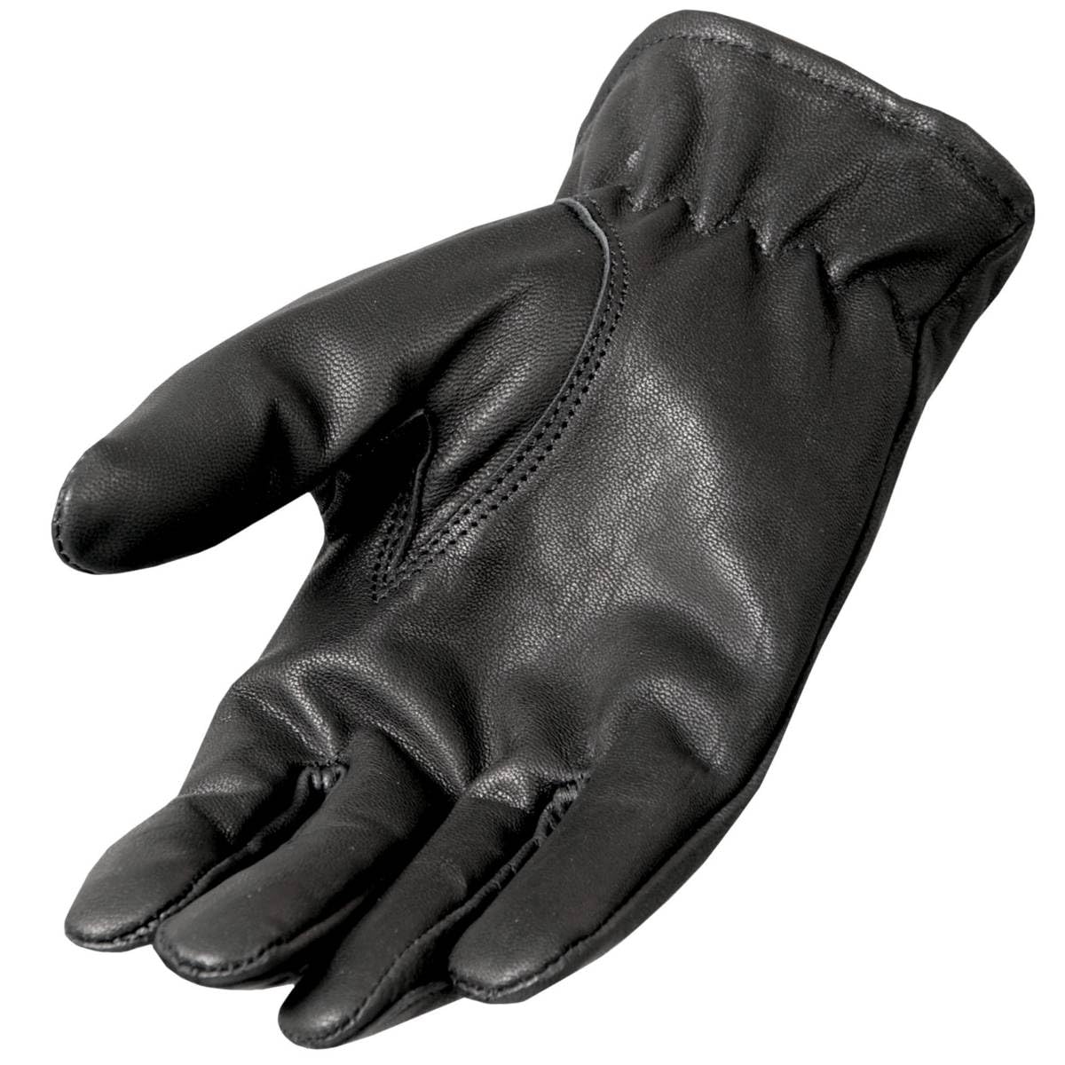 Hot Leathers - Guantes de Piel con Forro Polar (tamaño Mediano), Color Negro