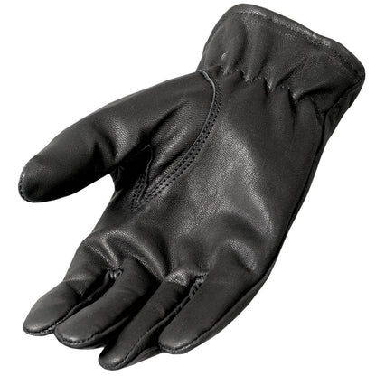 Hot Leathers - Guantes de Piel con Forro Polar (tamaño Mediano), Color Negro