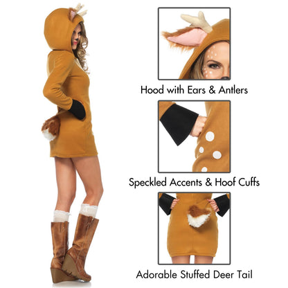 Leg Avenue Disfraz clásico de Halloween Blanco Nieve para Mujer