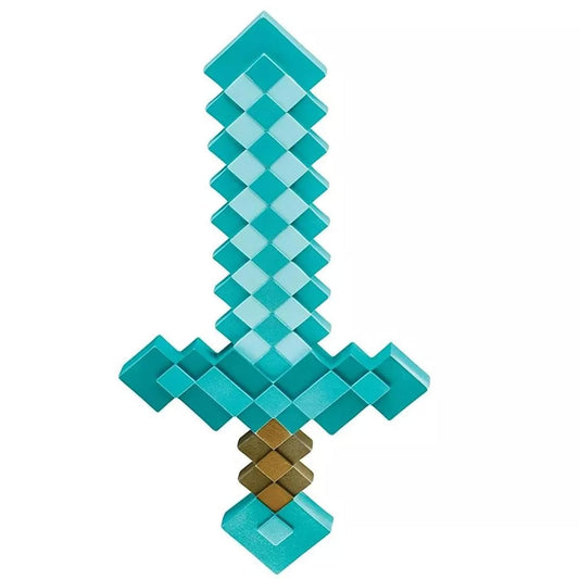 Disguise Minecraft - Espada de Juguete Oficial, Accesorio para Disfraz y Juego de rol, Diseño de Pixeles Clásico, 51 cm de Largo