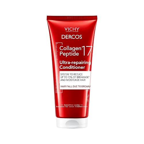 Vichy Dercos Collagen 17 Acondicionador Dermatológico Reparador 150ml | Ultra Reparador con Péptidos Pro-Colágeno para Cabello Dañado y Caída por Quiebre, Hidrata Profundamente para más Fuerza