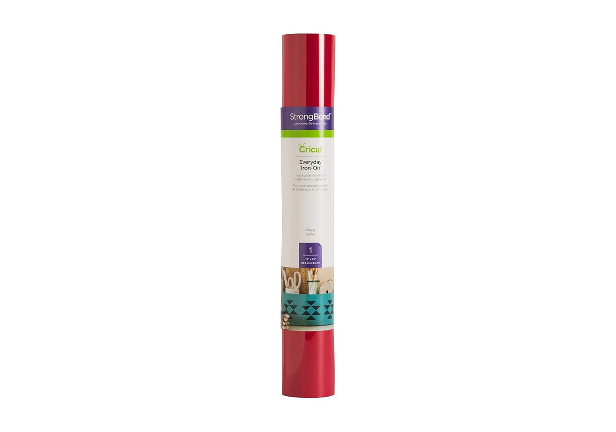 Cricut Everyday Iron On Vinilo Termoadhesivo, 30.5 x 61 cm - Cereza - 12" x 24"