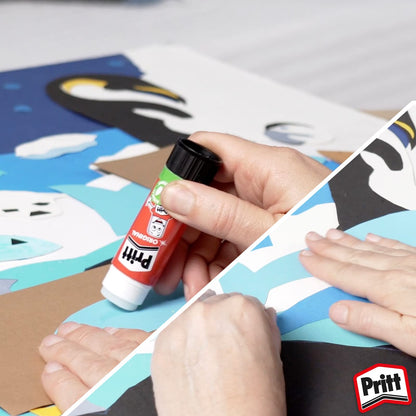 Pritt Lápiz adhesivo, es un pegamento seguro para niños, ideal para útiles escolares y manualidades, adhesivo resistente para oficina y papelería, pegamento Pritt, 5x42g