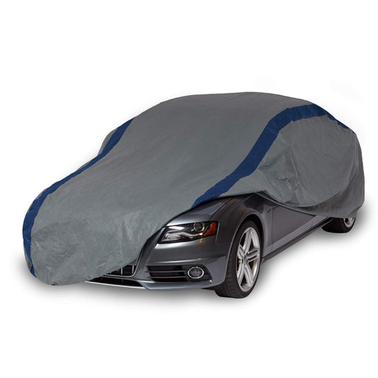 Duck Covers funda de automóvil para alturas y defensor de clima, Gris/Azul marino, 170 Inch Length x 60 Inch Width x 48 Inch Height