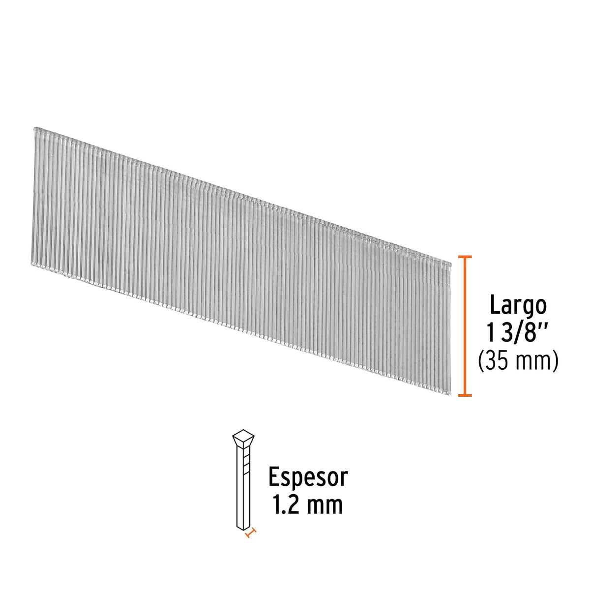 Truper CLANEU-18-35, Clavos para clavadora neumática CLNEU-2, 35 mm, 5, 000 pzas