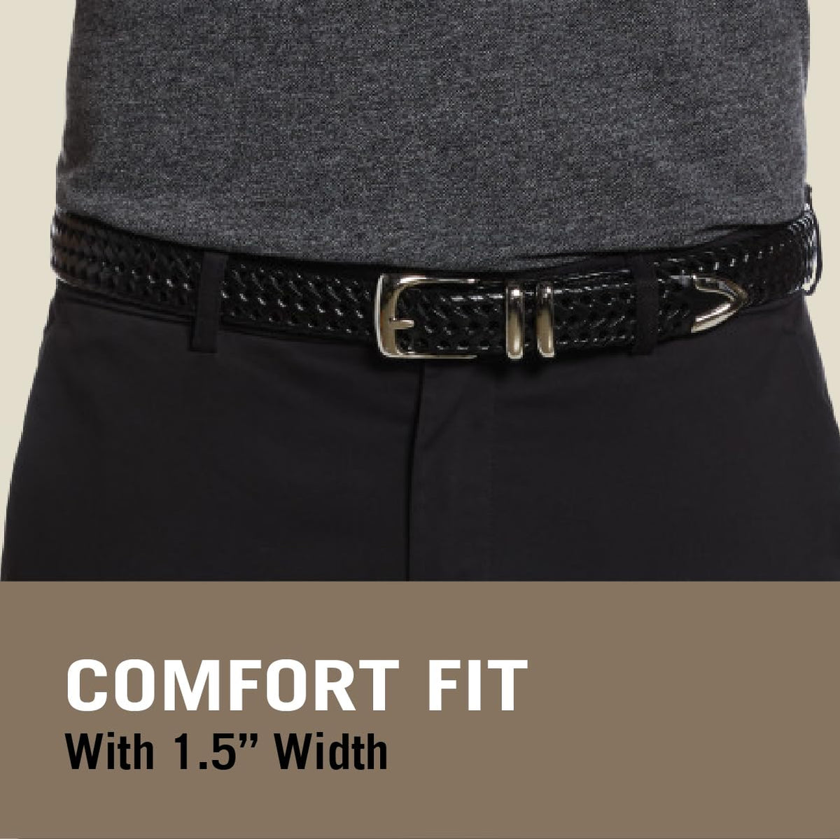 Perry Ellis Cinturón trenzado portafolio Cinturón para Hombre