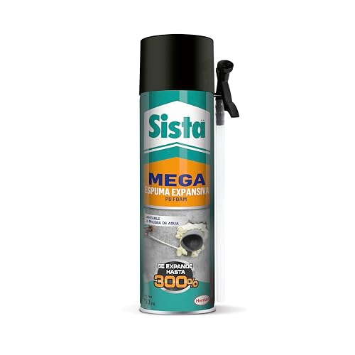 Sista Espuma Expansiva Universal, espuma de poliuretano para sellar y rellenar grandes espacios, sellador en espuma para aislamiento acústico, térmico, y más, Lata, 1X750ml