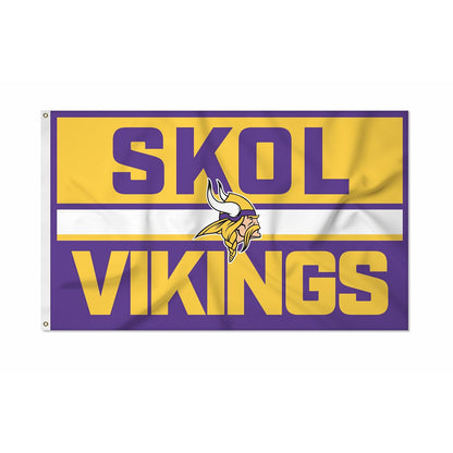 Rico Industries Bandera NFL 3x5 pies, Varios Equipos - Minnesota Vikings