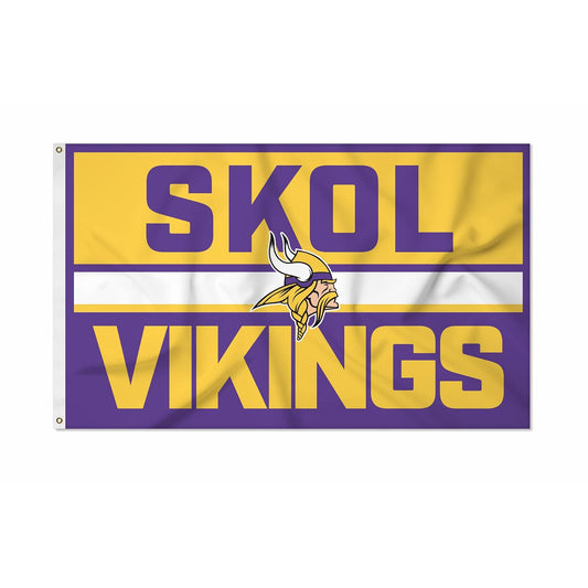 Rico Industries Bandera NFL 3x5 pies, Varios Equipos - Minnesota Vikings