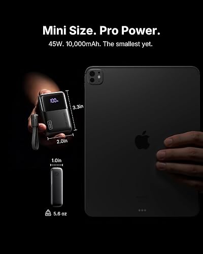 INIU Más Power Bank 10000mAh, Batería Externa compacta de 45W Carga Rápida Bateria Portatil, USB C Pila Portatil de 3 Salidas Compatible con iPhone 17 16 Samsung S25 iPad ect