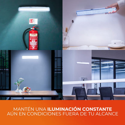 Tecnolite - Lámpara LED de Emergencia Portátil, Lámpara de Emergencia Recargable, Iluminación Interiores: Luz de Día 6500 k, 1 Watts, 180 Lumens,100 - 240 Volts.