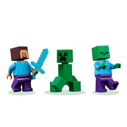 Lego Minecraft La Casa-Dinamita de la Jungla Juguete de Construcción Coleccionable, Decoración Creativa, Juego de Aventuras, Regalo para Niñas y Niños de 8 Años en Adelante 21275