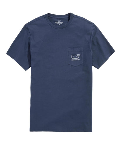 Vineyard Vines Playera clásico de Manga Corta con Bolsillo de Ballena Camiseta para Hombre