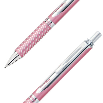 Bolígrafo Tinta Gel EnerGel Retráctil Rosa con Detalles en Plata Tinta Negra 01 Pieza con Estuche BL407P-A-EST