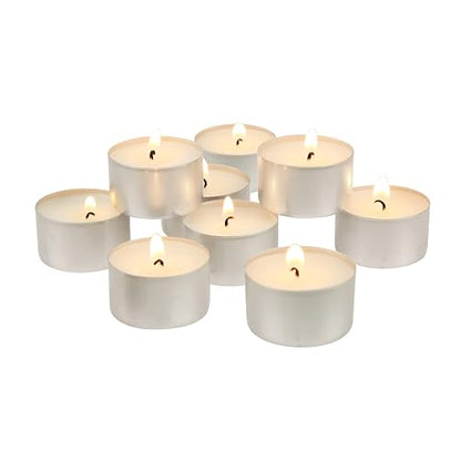 Stonebriar Paquete de 100 velas de té sin perfume con 6-7 horas de tiempo de combustión extendido