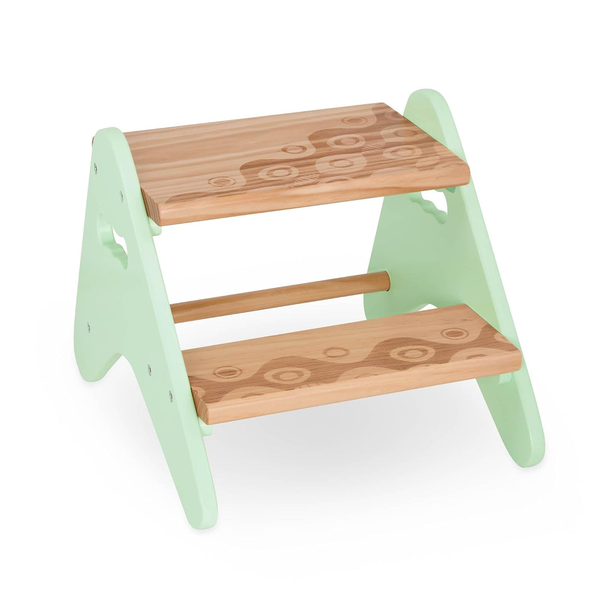 B. toys Peek-A-Boost Taburete Infantil de Madera, 2 Peldaños - Menta