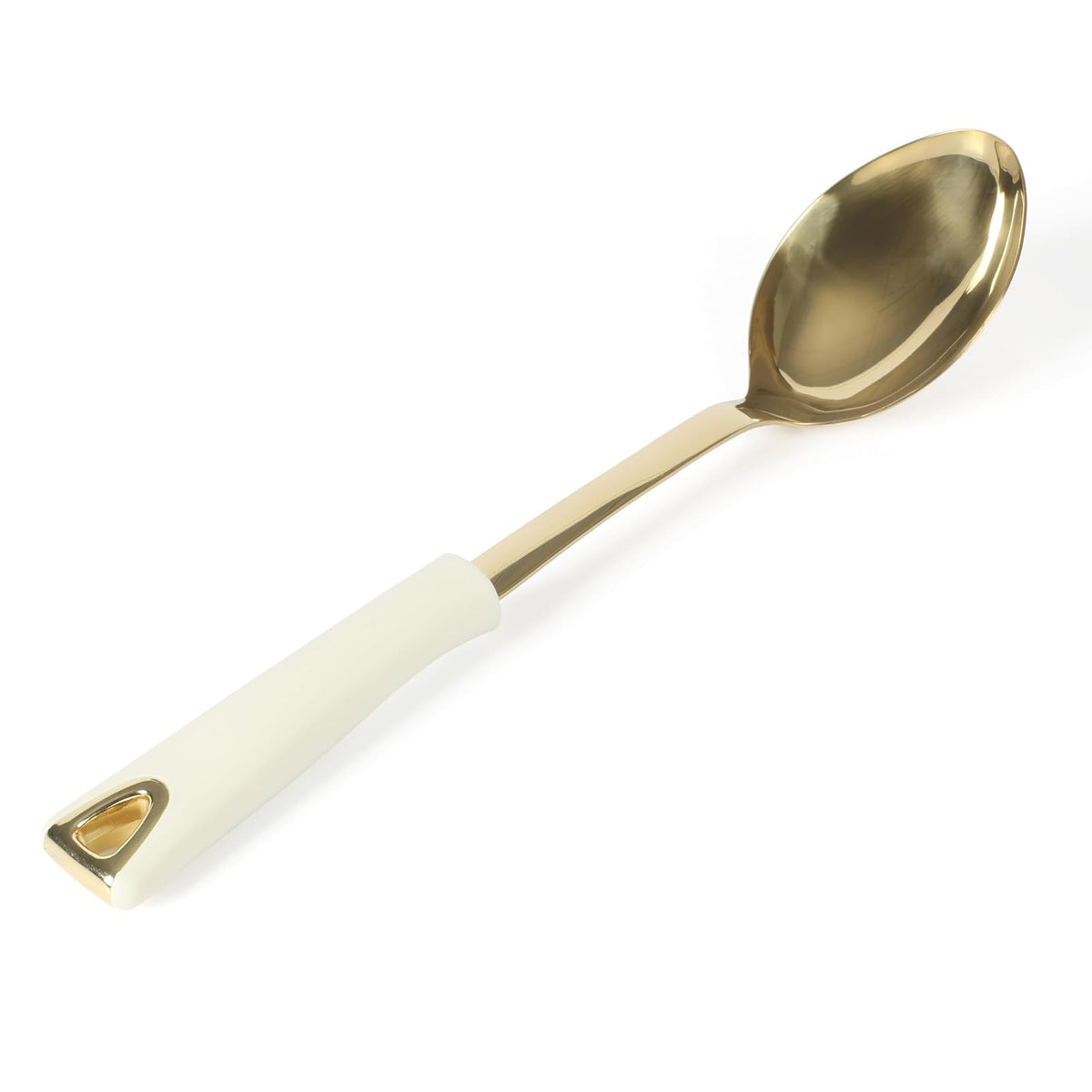 Martha Stewart Lockton - Juego de herramientas de cocina de acero inoxidable y nailon, lino con dorado