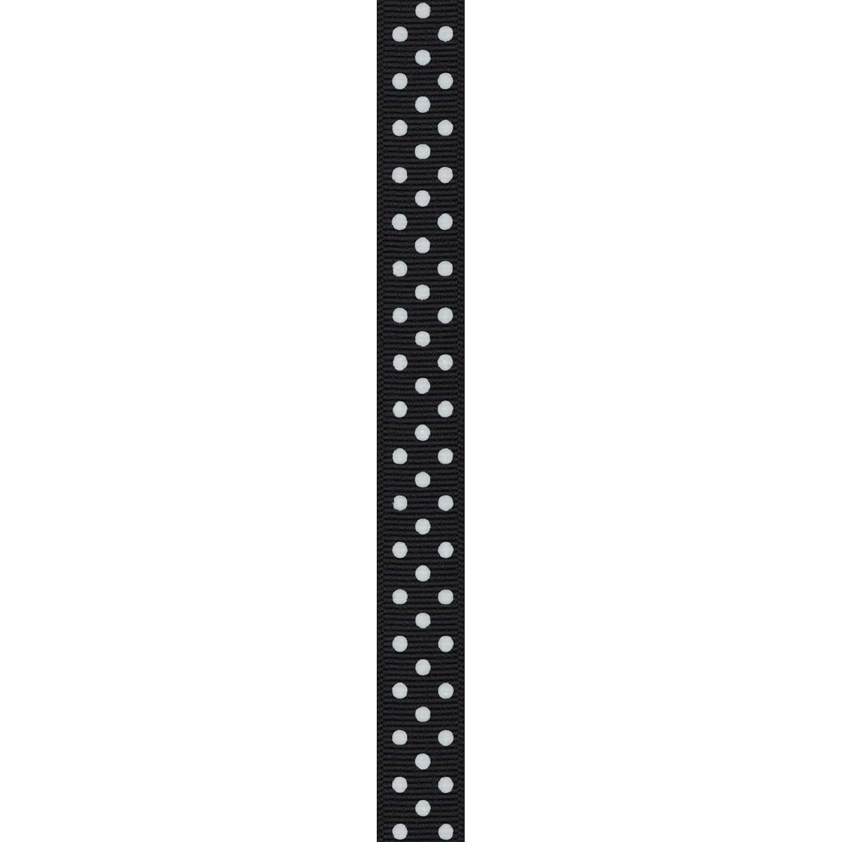 BERWICK Offray 467992 - Cinta de grogrén de 5/8 Pulgadas de Ancho, Lunares Blancos y Negros, 3 Yardas