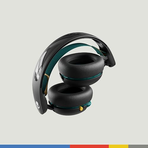 Skullcandy Grom Wireless Over-Ear Volume-Limiting Audio Headphones - Black | Designed for Kids 6+, 45 Hours Battery, Backup 3.5mm AUX Cable Included with Built-In Microphone, Comfortable Fit for Travel