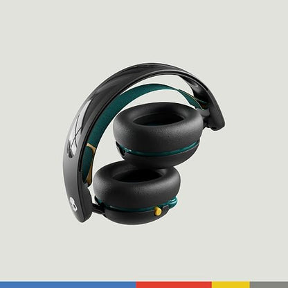 Skullcandy Grom Wireless Over-Ear Volume-Limiting Audio Headphones - Black | Designed for Kids 6+, 45 Hours Battery, Backup 3.5mm AUX Cable Included with Built-In Microphone, Comfortable Fit for Travel