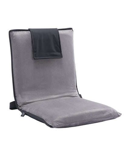 VEVOR Silla de Suelo Ajustable de 6 Posiciones con Respaldo para Meditación, Sillón Plegable 465 x 530 x 520 mm para Leer, Ver Televisión, Sillón Portátil para Niños, Adolescentes y Adultos, Gris