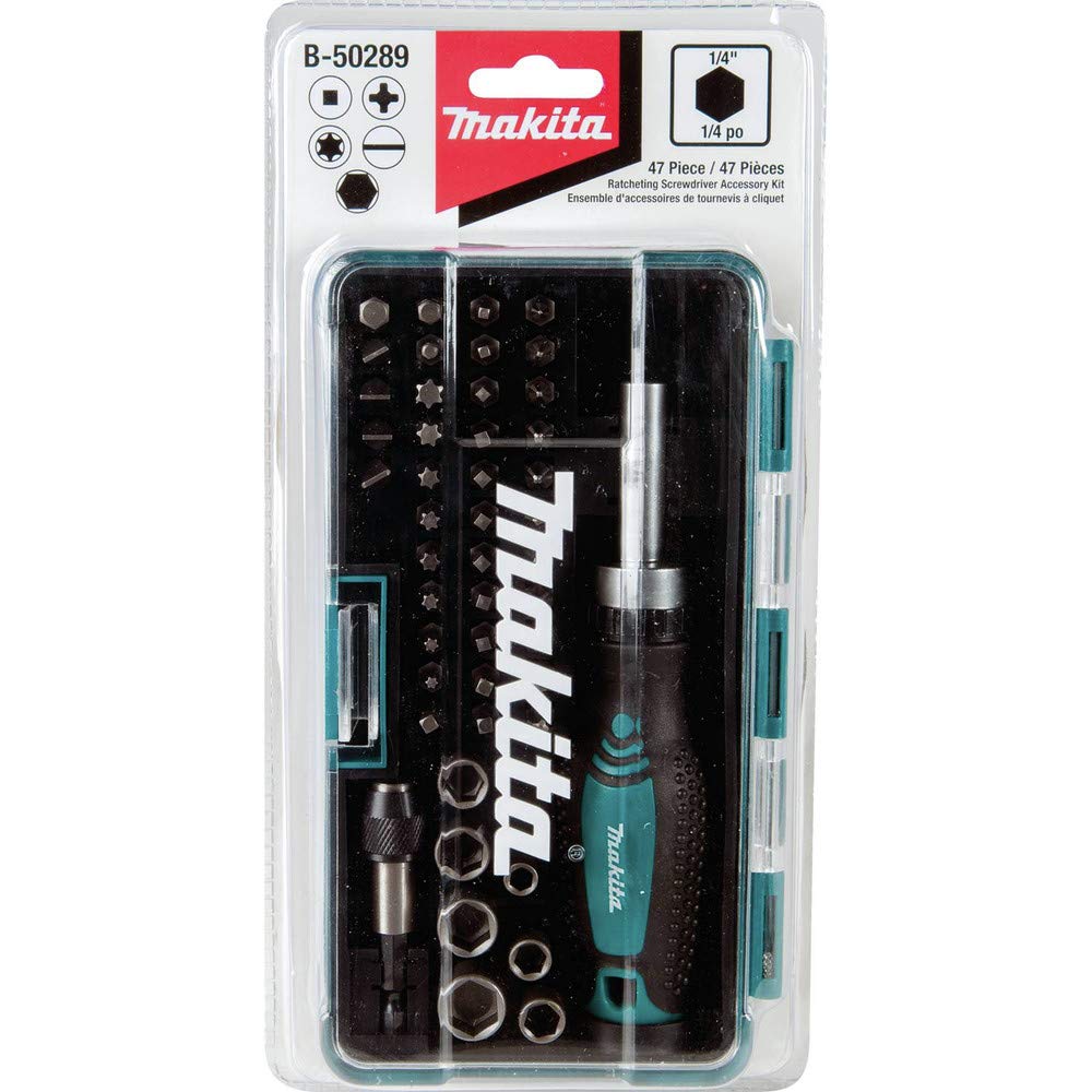 Makita Desarmador Manual Tipo Matraca Con 47 Puntas Y Dados B-50289