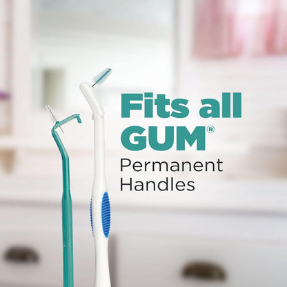 GUM Proxabrush Go-Betweens Recambios de cepillo para polvo interdental, ajustado, 48 Refills