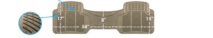 FH Group F11306GRAYREAR-AVC Alfombrillas de Goma Resistentes Juego Trasero de Ajuste Universal a Prueba de Clima, Gris