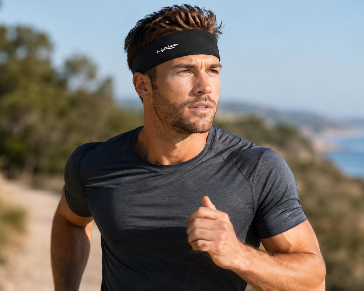 Halo II Sweatband Pullover Banda para la Cabeza, Negro, 1 Talla | Halo II - Diadema negra con bloque de sudor, absorbe la humedad, lavable a máquina