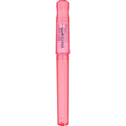 PILOT Pluma Fuente Kakuno, barril color coral traslúcido, punto mediano, estuche con una pieza
