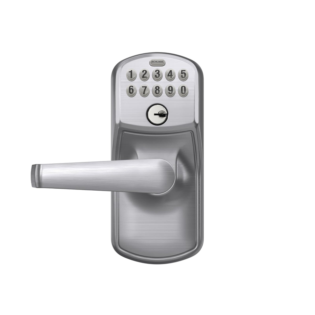 Schlage FE595CS V PLY 626 ELA Manija Electrónica Plymouth x Elan, Cromo Satinado