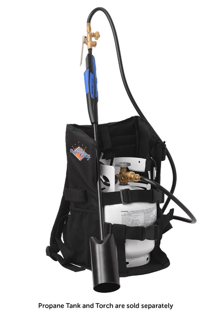 Flame King - Mochila para tanque de propano para cilindro de 5 libras o 10 libras y antorcha de malezas