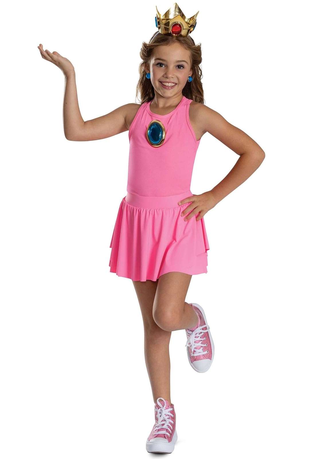 Disguise Super Mario Princess Peach Crown - Juego de joyas oficiales de Nintendo Princess Peach